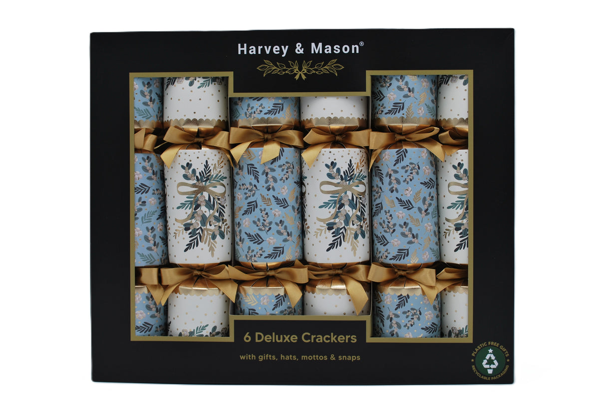 Deluxe Mistletoe White & Blue (6x34cm)