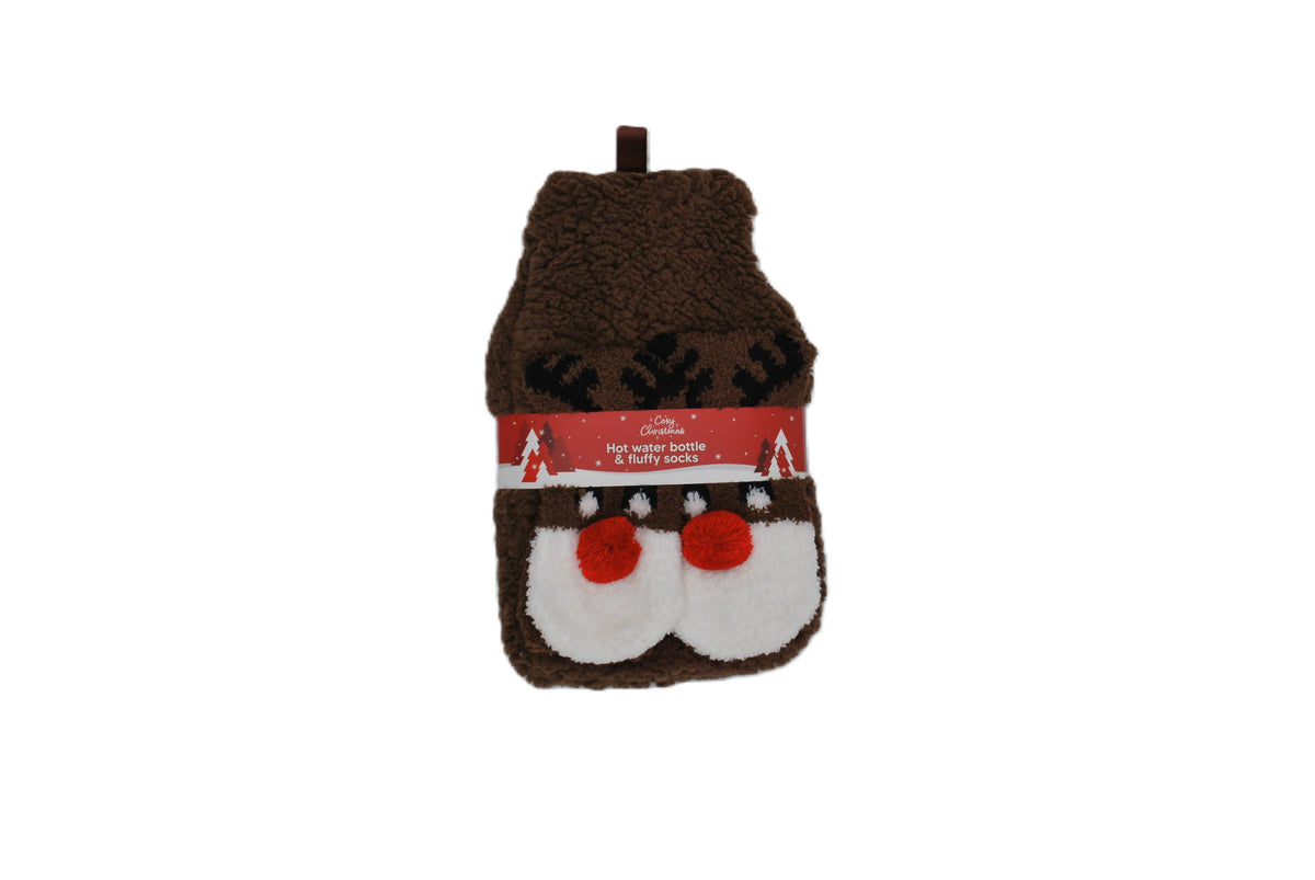 Reindeer Wärmeflasche inkl. 1 Paar Socken