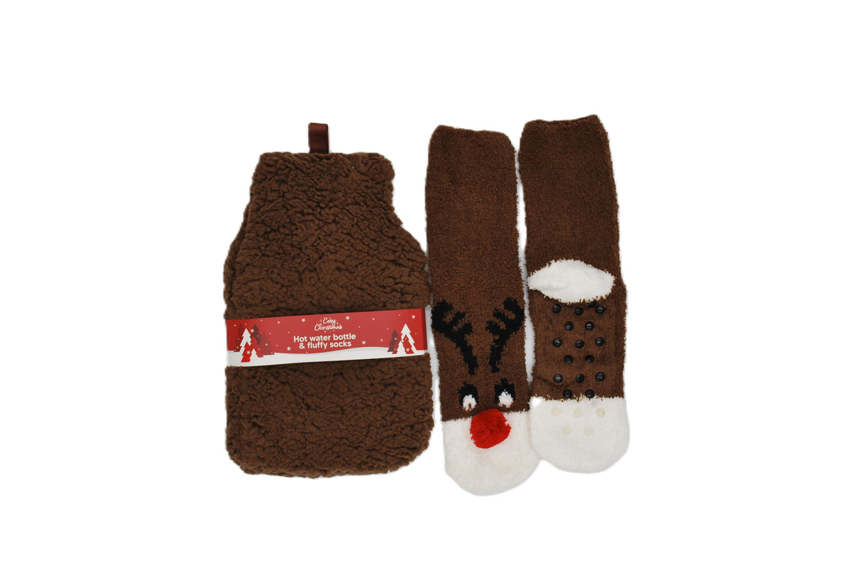 Reindeer Wärmeflasche inkl. 1 Paar Socken
